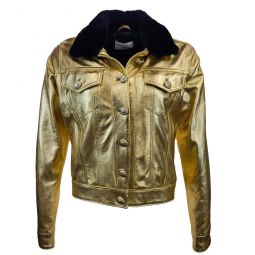 Leather Jacket - Gold/Black