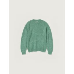 Brushed Super Kid Mohair Knit Pullover - Jade Green