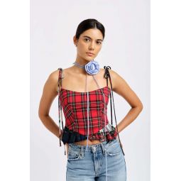 Candy Corset - Red Plaid Mix