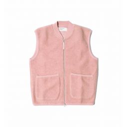 Wool Fleece Zip Waistcoat - Pink