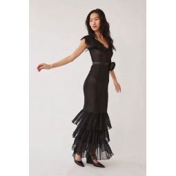 Xia Ruffle Dress - Black