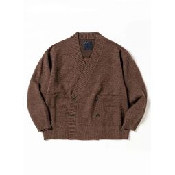 Double Front Cardigan - Brown