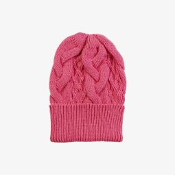 GiGi Knitwear Cable Hat - Hot Pink