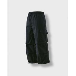 Rib Nylon Mountain Cargo Pants - Black
