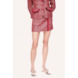 Lurex Tweed Mini Skirt - Ruby Multi