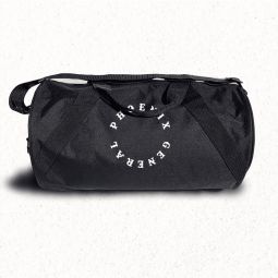 Embroidered Duffle Bag - Black