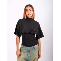 Pullover Top in Black by MM6 Maison Margiela
