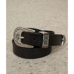 Aude Leather Belt - Nero
