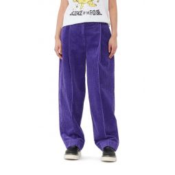 Corduroy Relaxed Pleated Pants - Simply Purple
