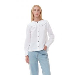 Cotton Poplin Double-Collar Shirt - Bright White