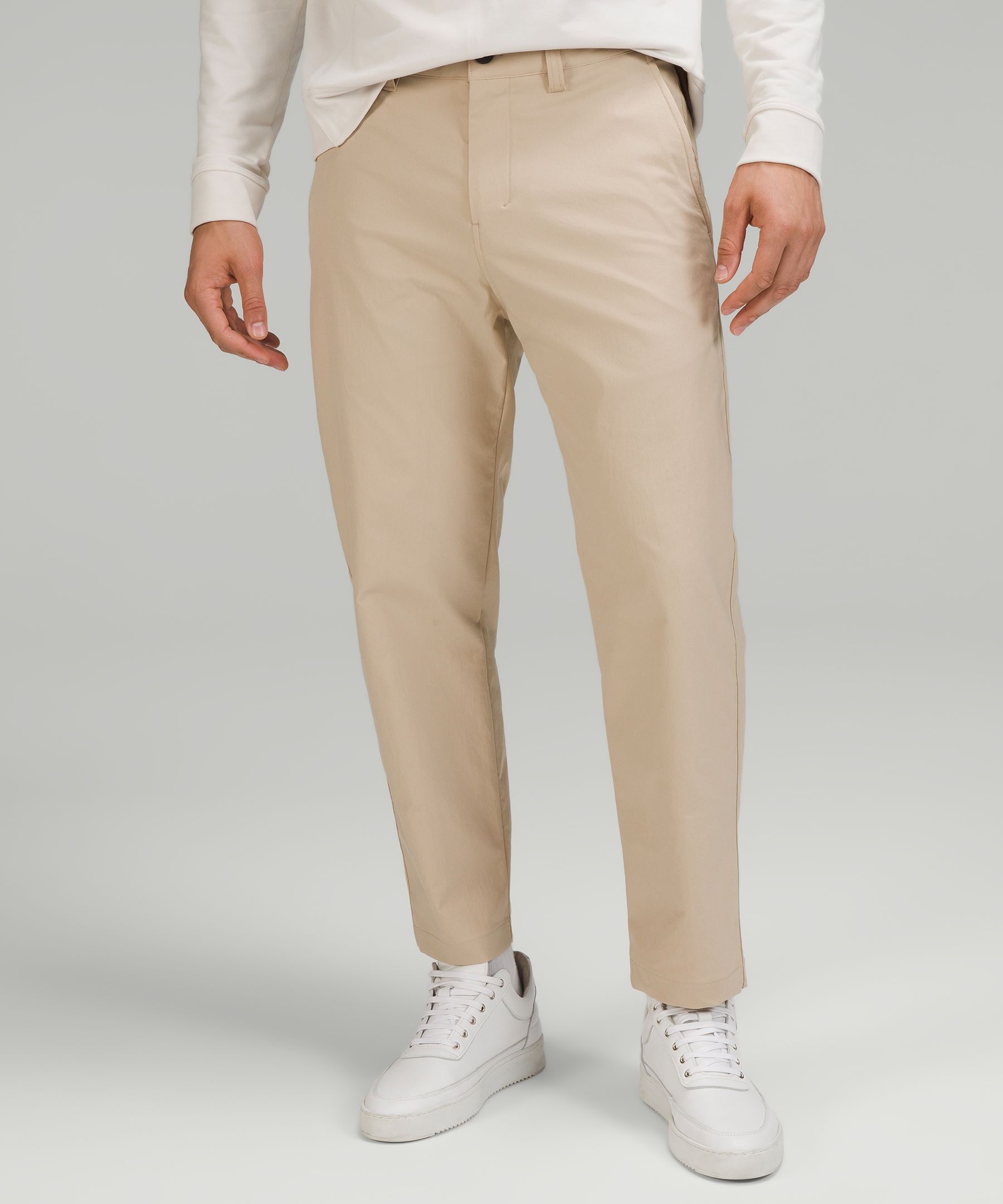 Relaxed-Tapered Smooth Twill Trouser *Cropped