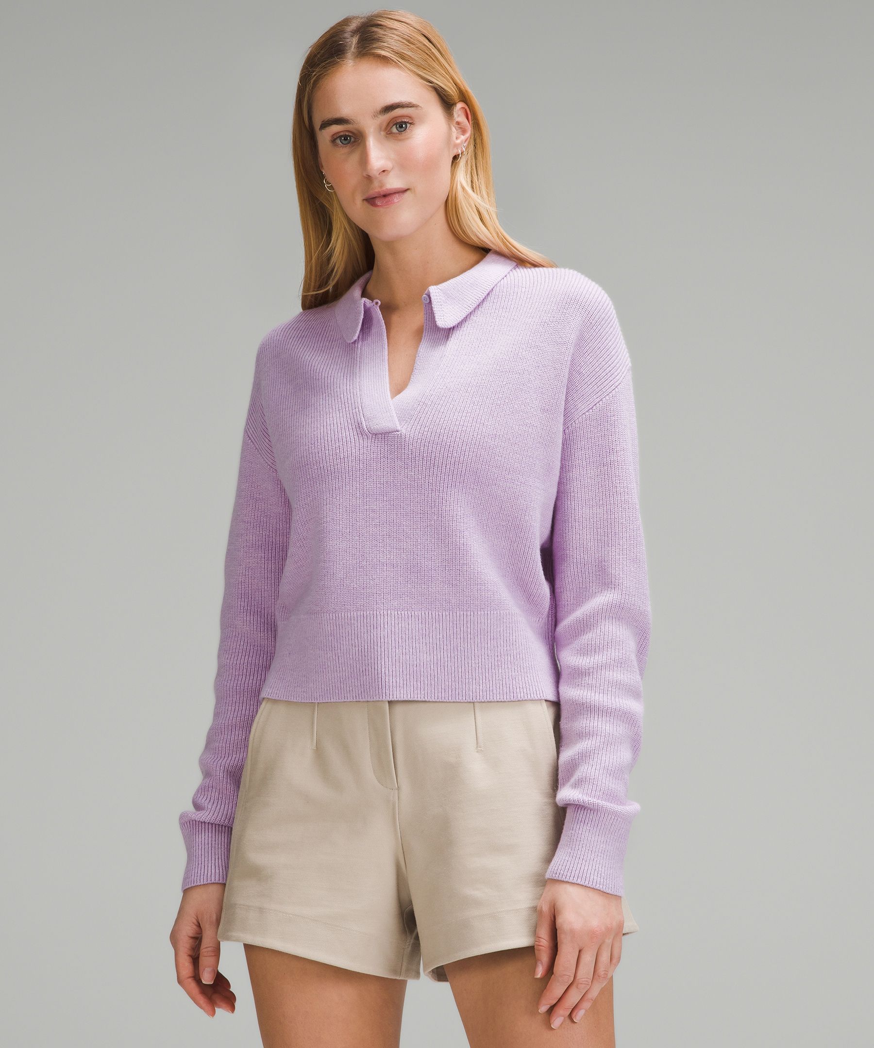 Collared Merino Wool-Blend Sweater