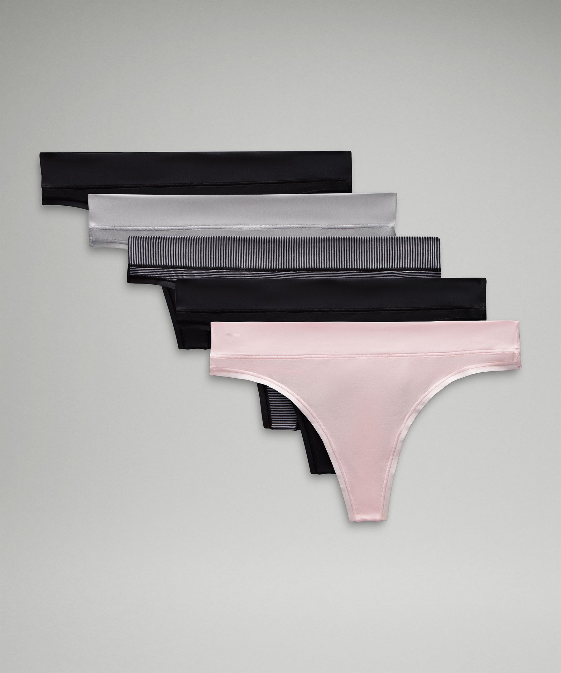 UnderEase Mid-Rise Thong Underwear *5 Pack