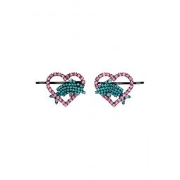 Pink   Blue Heart   Dolphin Hair Clips 211927F018088