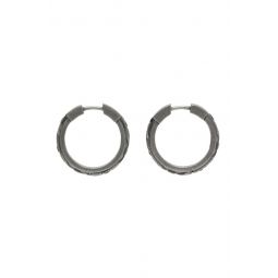 Gunmetal Hoop Earrings 221168M144016