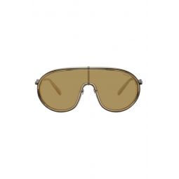 Gold Rimless Mask Sunglasses 222111F005020