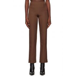 Brown Hardwood Trousers 222386F087005