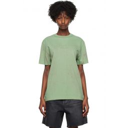 Green Overdyed T Shirt 231187F110018