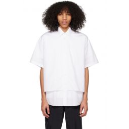 White Layered Shirt 231389M192012