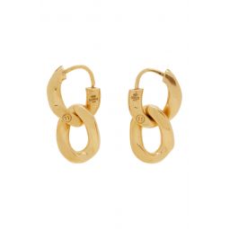 Gold Curb Chain Earrings 232168M144004