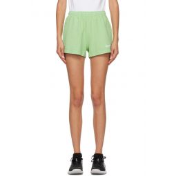 Green Printed Shorts 232446F088015
