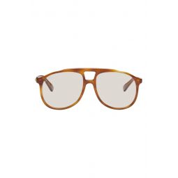 Tortoiseshell Aviator Glasses 232451F004026