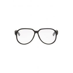 Black Aviator Glasses 232451M133019