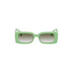 Green Rectangular Interlocking G Sunglasses 232451M134053