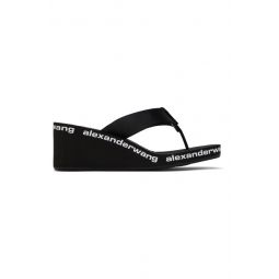 Black AW Nylon Heeled Sandals 241187F125018