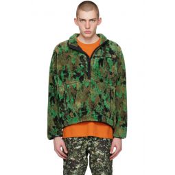 Green Extreme Pile Sweater 241802M202026