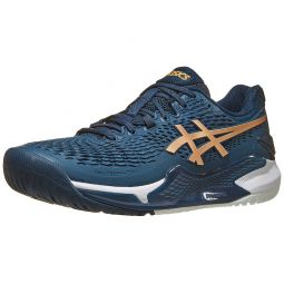 Asics Gel Resolution 9 French Bl/Gold Mens Shoes