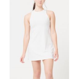 EleVen Womens Essential Skater Rib Dress - White