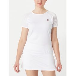 Fila Womens White Line Short Sleeve Top