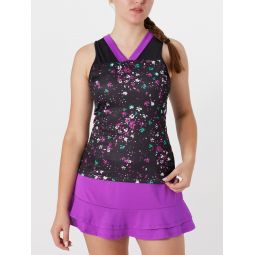Grand Slam Womens Autumn Abstract Floral Tank