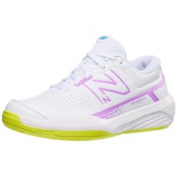 New Balance WC 696v5 B White/Purple Womens Shoe