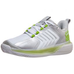 KSwiss Ultrashot 3 Clay White/Grey/Lime Woms Shoe