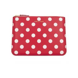 Dots Printed Leather Pouch