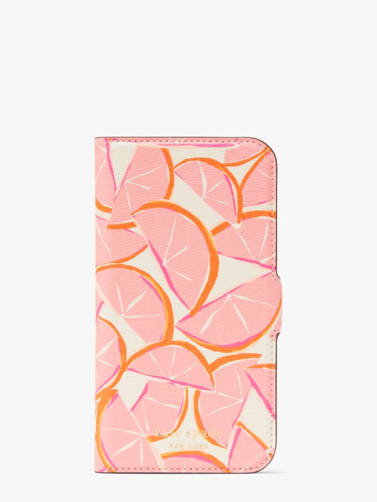 Spencer Grapefruit I Phone 13 Pro Magnetic Wrap Folio Case