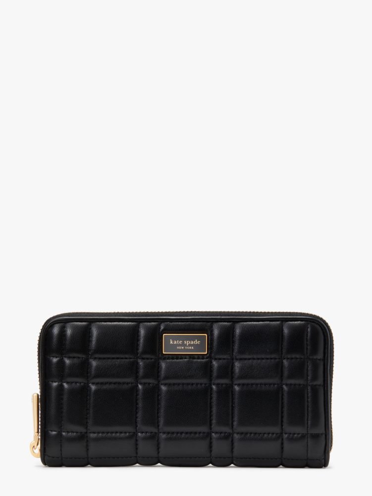 Evelyn Quilted Zip Around Continental Wallet