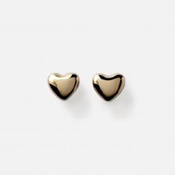 voluptuous heart stud earrings