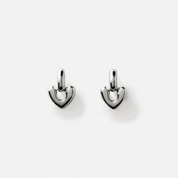 small heart drop earrings