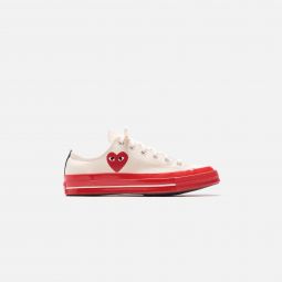 converse x comme des garcons cdg play red sole low top