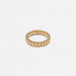 capsule 5mm ring in yellow gold with white diamond