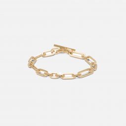 cuadro mixed links bracelet in yellow gold