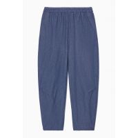 RELAXED-FIT ELASTICATED CANVAS PANTS
