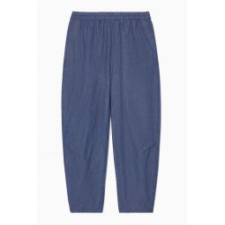 RELAXED-FIT ELASTICATED CANVAS PANTS
