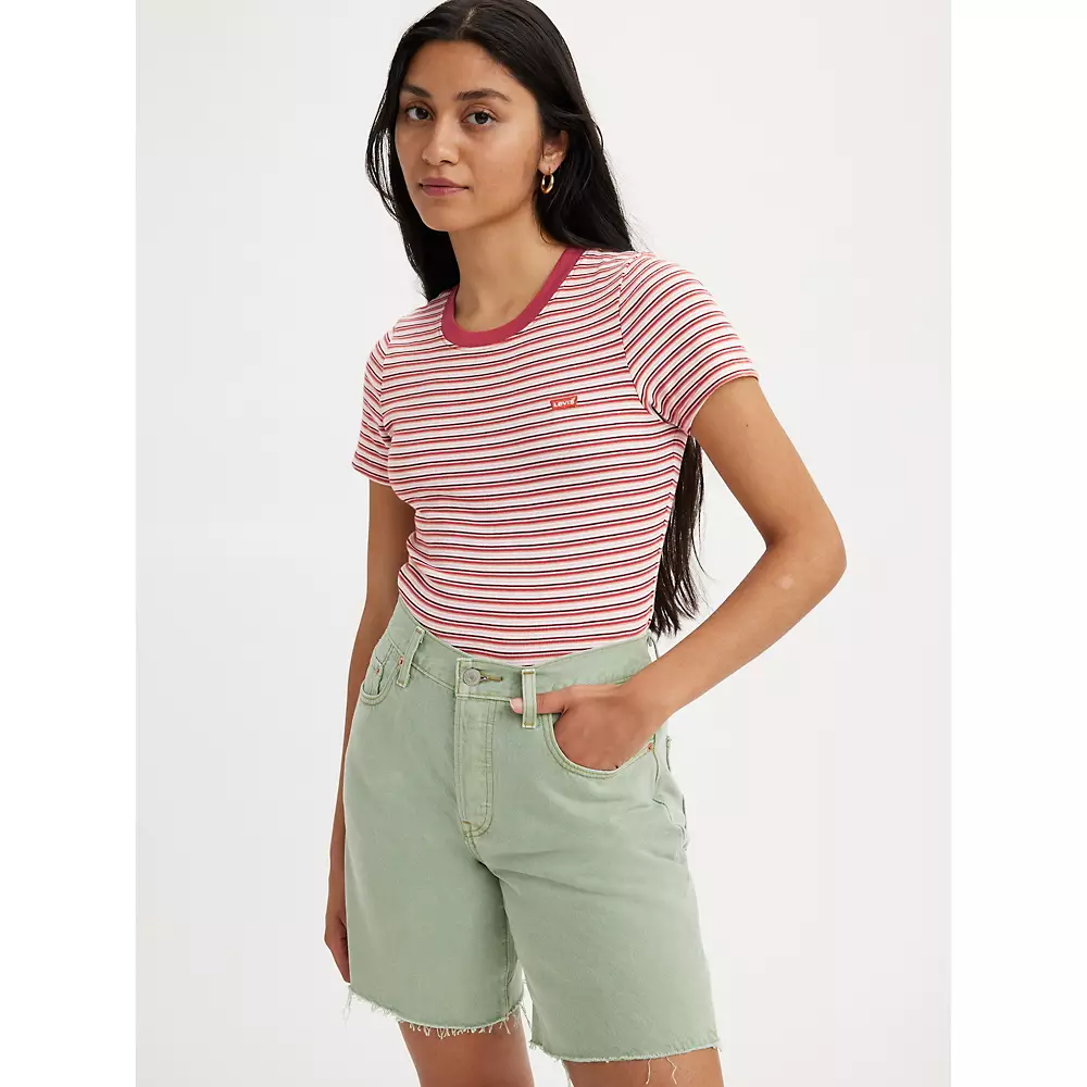 Striped Short Sleeve Rib Baby T-shirt