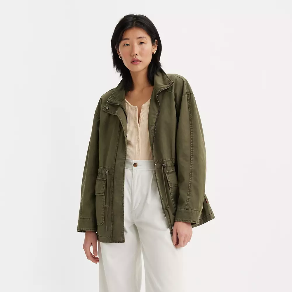 Stand Up Collar Military Jacket
