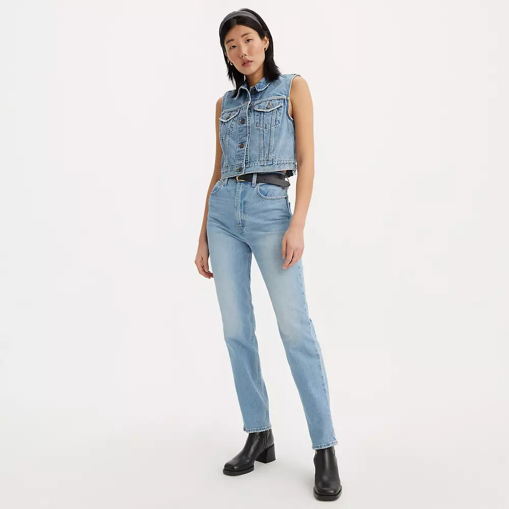 70s High Slim Straight Womens Jeans