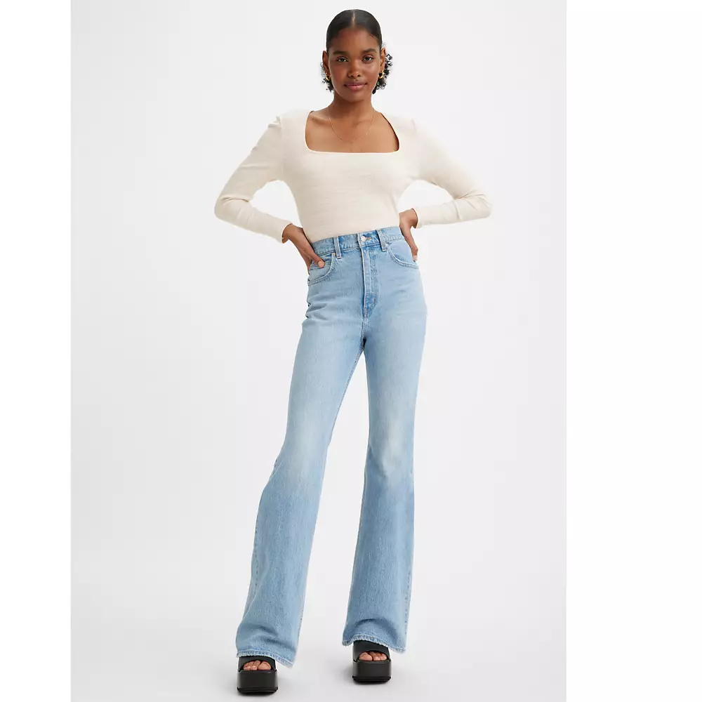 70s High Flare Womens Jeans